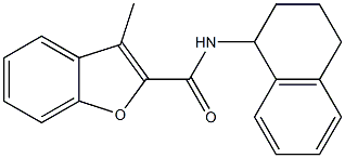 3-methyl-N-(1,2,3,4-tetrahydronaphthalen-1-yl)-1-benzofuran-2-carboxamide Struktur