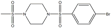 1-(4-bromophenyl)sulfonyl-4-methylsulfonylpiperazine Struktur