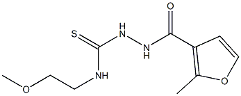 1-(2-methoxyethyl)-3-[(2-methylfuran-3-carbonyl)amino]thiourea Struktur