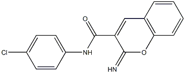 N-(4-chlorophenyl)-2-iminochromene-3-carboxamide Struktur