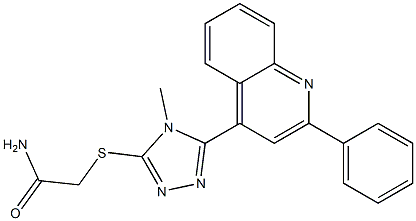 2-[[4-methyl-5-(2-phenylquinolin-4-yl)-1,2,4-triazol-3-yl]sulfanyl]acetamide Struktur