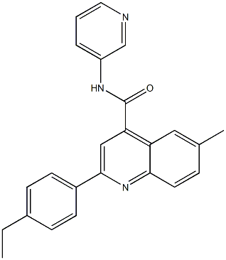 2-(4-ethylphenyl)-6-methyl-N-pyridin-3-ylquinoline-4-carboxamide Struktur