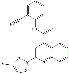 2-(5-chlorothiophen-2-yl)-N-(2-cyanophenyl)quinoline-4-carboxamide Struktur