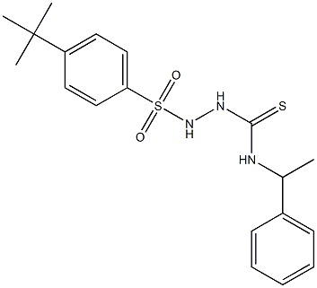 1-[(4-tert-butylphenyl)sulfonylamino]-3-(1-phenylethyl)thiourea Struktur