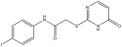 N-(4-iodophenyl)-2-[(6-oxo-1H-pyrimidin-2-yl)sulfanyl]acetamide Struktur