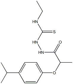 1-ethyl-3-[2-(4-propan-2-ylphenoxy)propanoylamino]thiourea Struktur