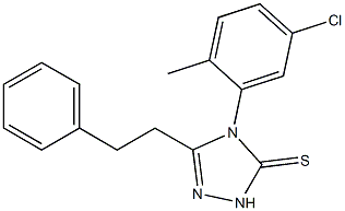 4-(5-chloro-2-methylphenyl)-3-(2-phenylethyl)-1H-1,2,4-triazole-5-thione Struktur