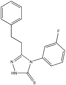 4-(3-fluorophenyl)-3-(2-phenylethyl)-1H-1,2,4-triazole-5-thione Struktur