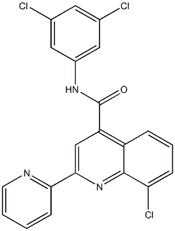 8-chloro-N-(3,5-dichlorophenyl)-2-pyridin-2-ylquinoline-4-carboxamide Struktur