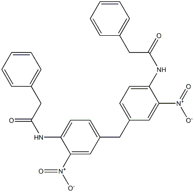 N-[2-nitro-4-[[3-nitro-4-[(2-phenylacetyl)amino]phenyl]methyl]phenyl]-2-phenylacetamide Struktur