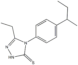 4-(4-butan-2-ylphenyl)-3-ethyl-1H-1,2,4-triazole-5-thione Struktur