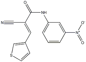 (E)-2-cyano-N-(3-nitrophenyl)-3-thiophen-3-ylprop-2-enamide Struktur