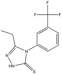 3-ethyl-4-[3-(trifluoromethyl)phenyl]-1H-1,2,4-triazole-5-thione Struktur