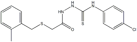 1-(4-chlorophenyl)-3-[[2-[(2-methylphenyl)methylsulfanyl]acetyl]amino]thiourea Struktur