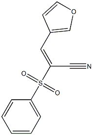 (E)-2-(benzenesulfonyl)-3-(furan-3-yl)prop-2-enenitrile Struktur