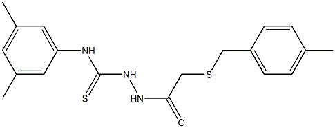 1-(3,5-dimethylphenyl)-3-[[2-[(4-methylphenyl)methylsulfanyl]acetyl]amino]thiourea Struktur