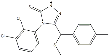 4-(2,3-dichlorophenyl)-3-[(4-methylphenyl)methylsulfanylmethyl]-1H-1,2,4-triazole-5-thione Struktur