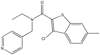 3-chloro-N-ethyl-6-methyl-N-(pyridin-4-ylmethyl)-1-benzothiophene-2-carboxamide Struktur