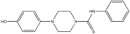 4-(4-hydroxyphenyl)-N-phenylpiperazine-1-carbothioamide Struktur