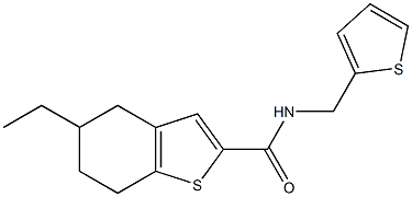 5-ethyl-N-(thiophen-2-ylmethyl)-4,5,6,7-tetrahydro-1-benzothiophene-2-carboxamide Struktur