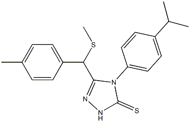 3-[(4-methylphenyl)methylsulfanylmethyl]-4-(4-propan-2-ylphenyl)-1H-1,2,4-triazole-5-thione Struktur