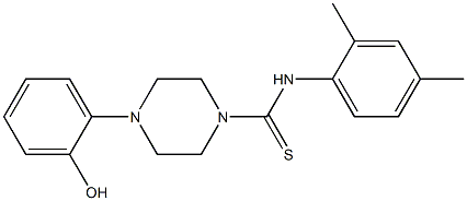 N-(2,4-dimethylphenyl)-4-(2-hydroxyphenyl)piperazine-1-carbothioamide Struktur