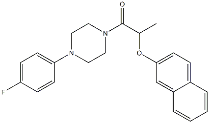 1-[4-(4-fluorophenyl)piperazin-1-yl]-2-naphthalen-2-yloxypropan-1-one Struktur