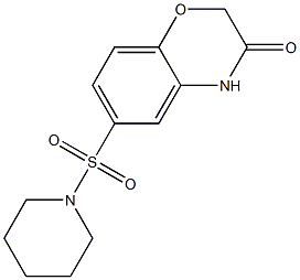 6-piperidin-1-ylsulfonyl-4H-1,4-benzoxazin-3-one Struktur