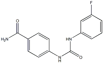 4-[(3-fluorophenyl)carbamoylamino]benzamide Struktur