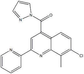 (7-chloro-8-methyl-2-pyridin-2-ylquinolin-4-yl)-pyrazol-1-ylmethanone Struktur