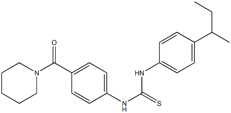 1-(4-butan-2-ylphenyl)-3-[4-(piperidine-1-carbonyl)phenyl]thiourea Struktur