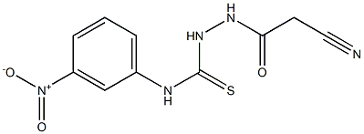 1-[(2-cyanoacetyl)amino]-3-(3-nitrophenyl)thiourea Struktur