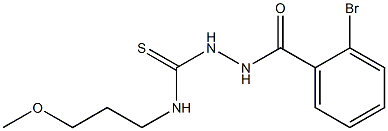 1-[(2-bromobenzoyl)amino]-3-(3-methoxypropyl)thiourea Struktur