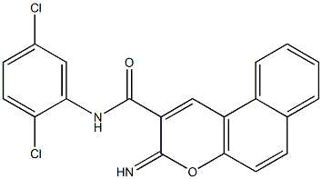 N-(2,5-dichlorophenyl)-3-iminobenzo[f]chromene-2-carboxamide Struktur