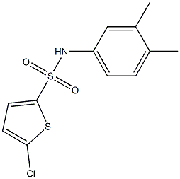 5-chloro-N-(3,4-dimethylphenyl)thiophene-2-sulfonamide Struktur