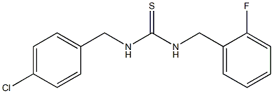 1-[(4-chlorophenyl)methyl]-3-[(2-fluorophenyl)methyl]thiourea Struktur