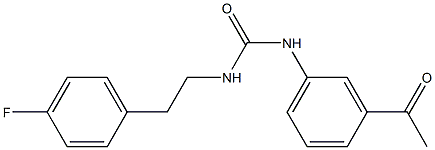 1-(3-acetylphenyl)-3-[2-(4-fluorophenyl)ethyl]urea Struktur