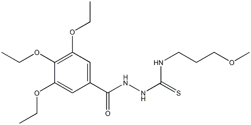 1-(3-methoxypropyl)-3-[(3,4,5-triethoxybenzoyl)amino]thiourea Struktur