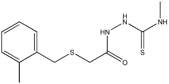 1-methyl-3-[[2-[(2-methylphenyl)methylsulfanyl]acetyl]amino]thiourea Struktur