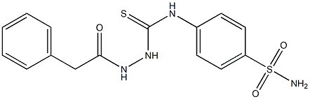 1-[(2-phenylacetyl)amino]-3-(4-sulfamoylphenyl)thiourea Struktur