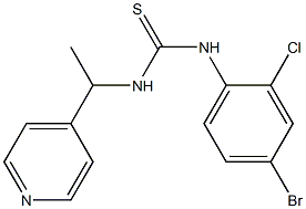 1-(4-bromo-2-chlorophenyl)-3-(1-pyridin-4-ylethyl)thiourea Struktur