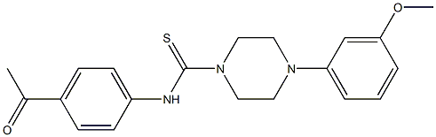 N-(4-acetylphenyl)-4-(3-methoxyphenyl)piperazine-1-carbothioamide 結(jié)構(gòu)式