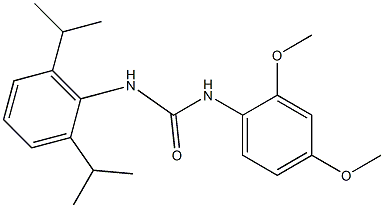 1-(2,4-dimethoxyphenyl)-3-[2,6-di(propan-2-yl)phenyl]urea Struktur