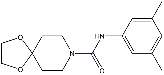 N-(3,5-dimethylphenyl)-1,4-dioxa-8-azaspiro[4.5]decane-8-carboxamide Struktur