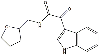 2-(1H-indol-3-yl)-2-oxo-N-(oxolan-2-ylmethyl)acetamide Struktur