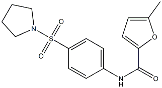 5-methyl-N-(4-pyrrolidin-1-ylsulfonylphenyl)furan-2-carboxamide Struktur