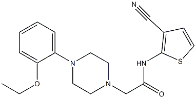 N-(3-cyanothiophen-2-yl)-2-[4-(2-ethoxyphenyl)piperazin-1-yl]acetamide Struktur