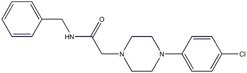 N-benzyl-2-[4-(4-chlorophenyl)piperazin-1-yl]acetamide Struktur