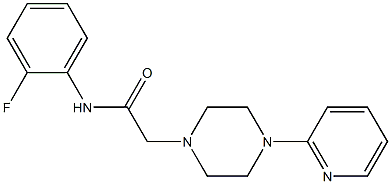 N-(2-fluorophenyl)-2-(4-pyridin-2-ylpiperazin-1-yl)acetamide Struktur