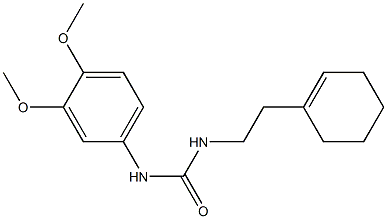 1-[2-(cyclohexen-1-yl)ethyl]-3-(3,4-dimethoxyphenyl)urea Struktur